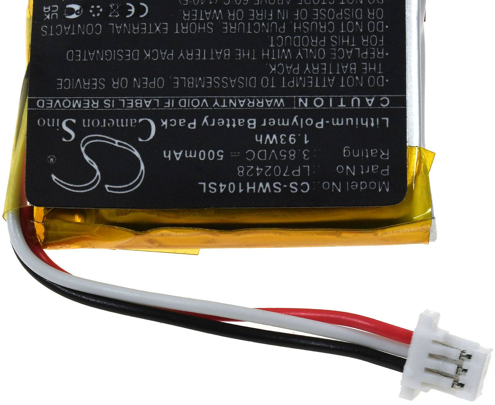 Powery Akku passend für Bluetooth-Kopfhörer Charging Case Sony WF-1000XM4, Typ LP702428, 3,85V, Li-Polymer