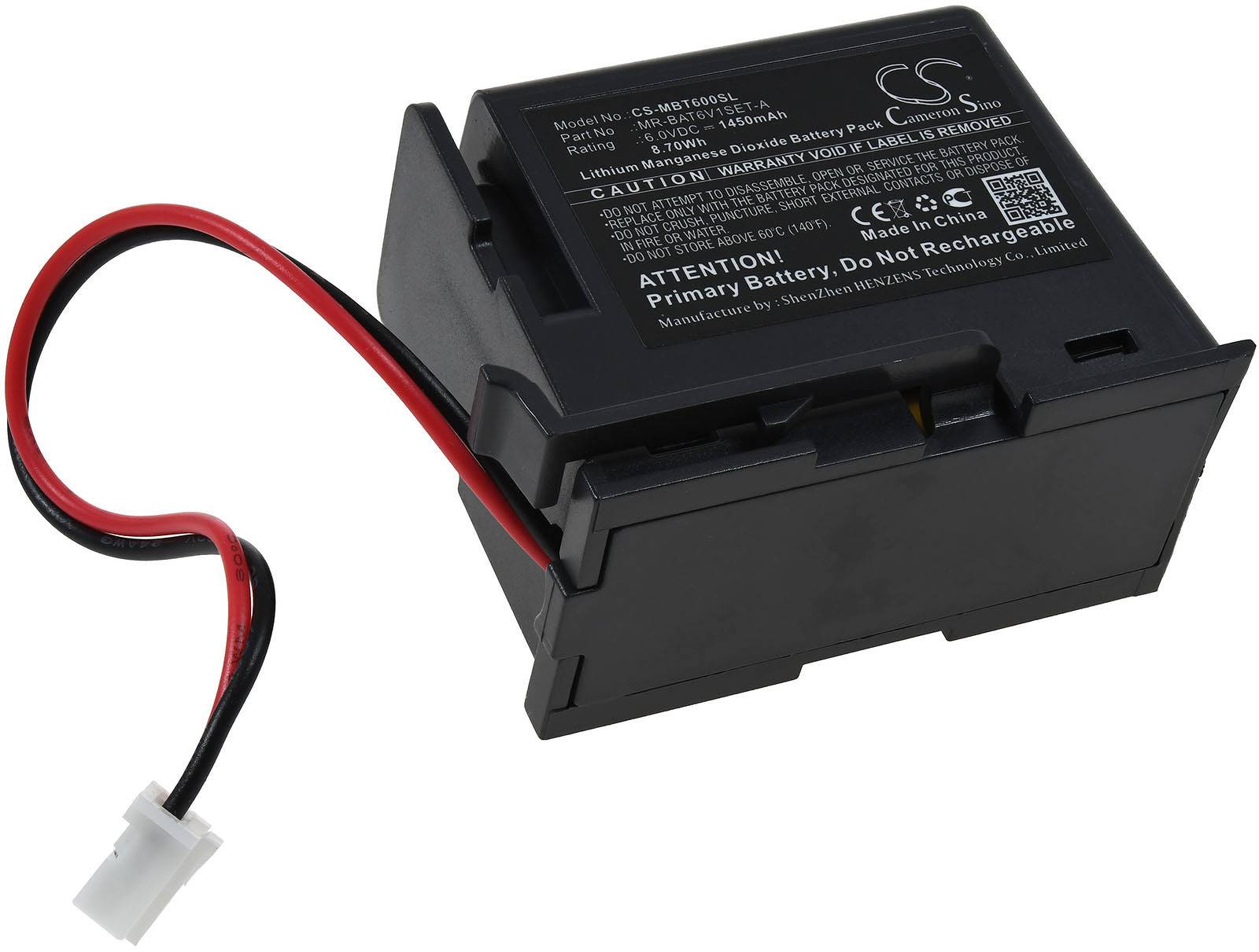 Powery SPS-Lithiumbatterie für Mitsubishi MR-BAT6V1SET-A, 6V, Lithium-Mangandioxid