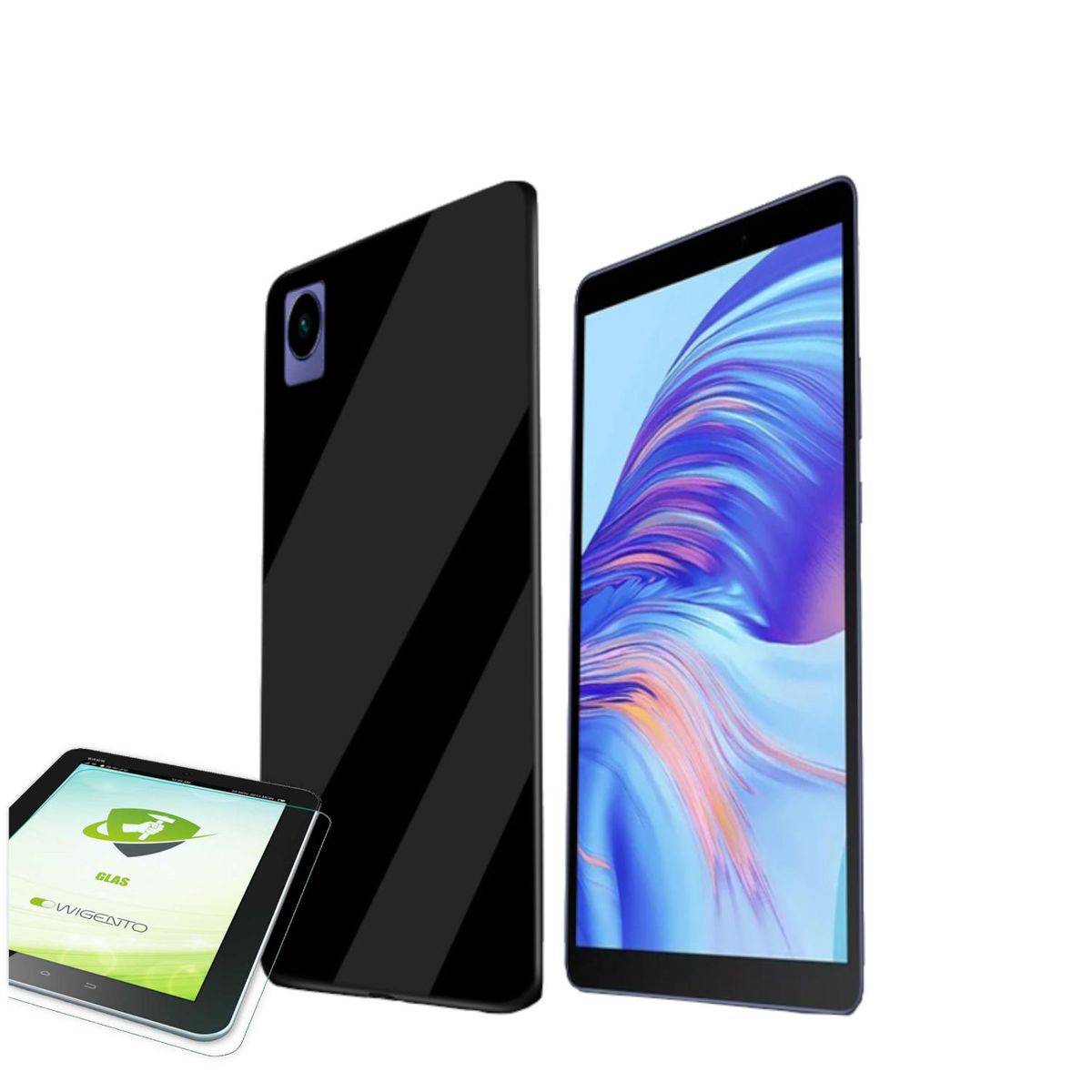 Für Oppo Realme Pad Mini Schwarz Hülle Tablet Etuis Tasche Cover + H9 Hart Glas