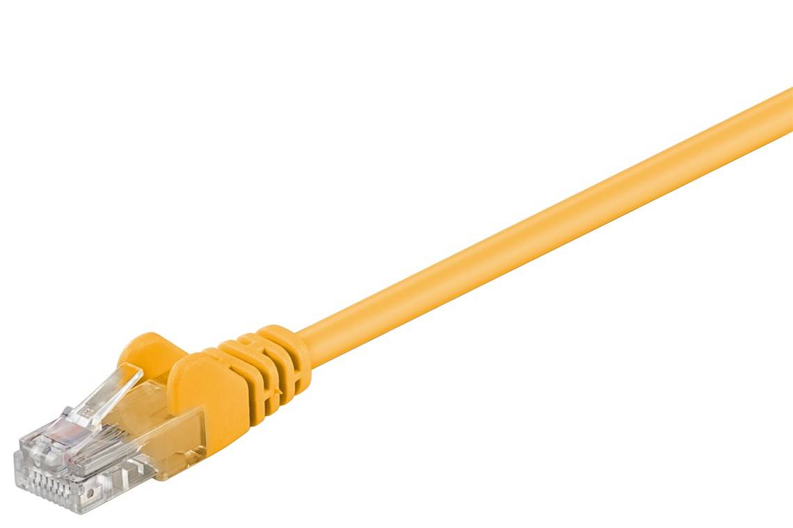CAT 5e Patchkabel, U/UTP, gelb