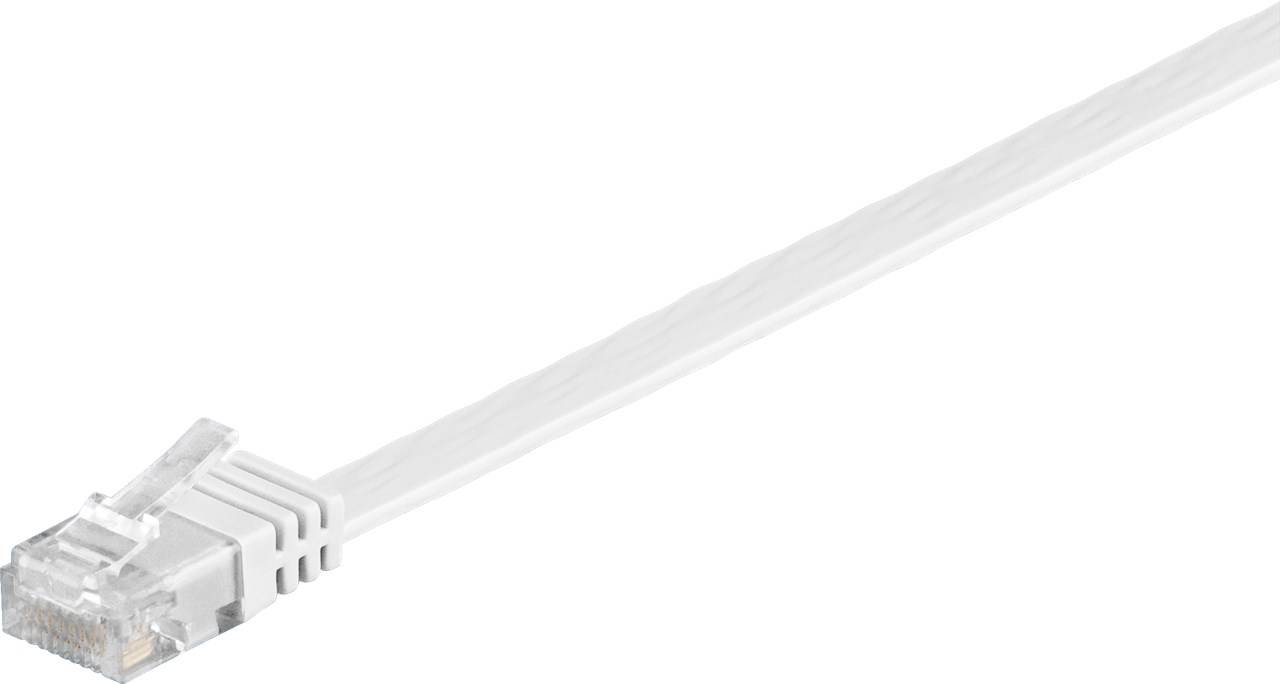 Goobay CAT 5e Flach-Patchkabel, U/UTP, weiß 3 m