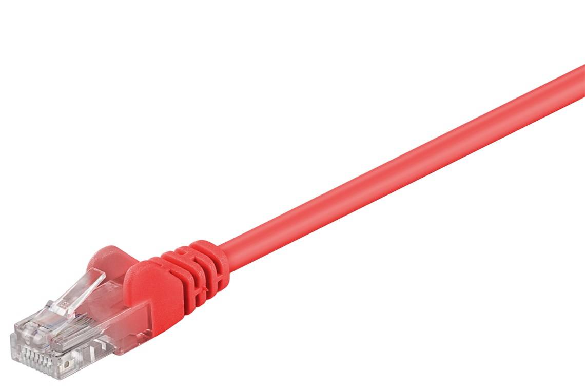 Goobay CAT 5e Patchkabel, U/UTP, Rot 1,5 m