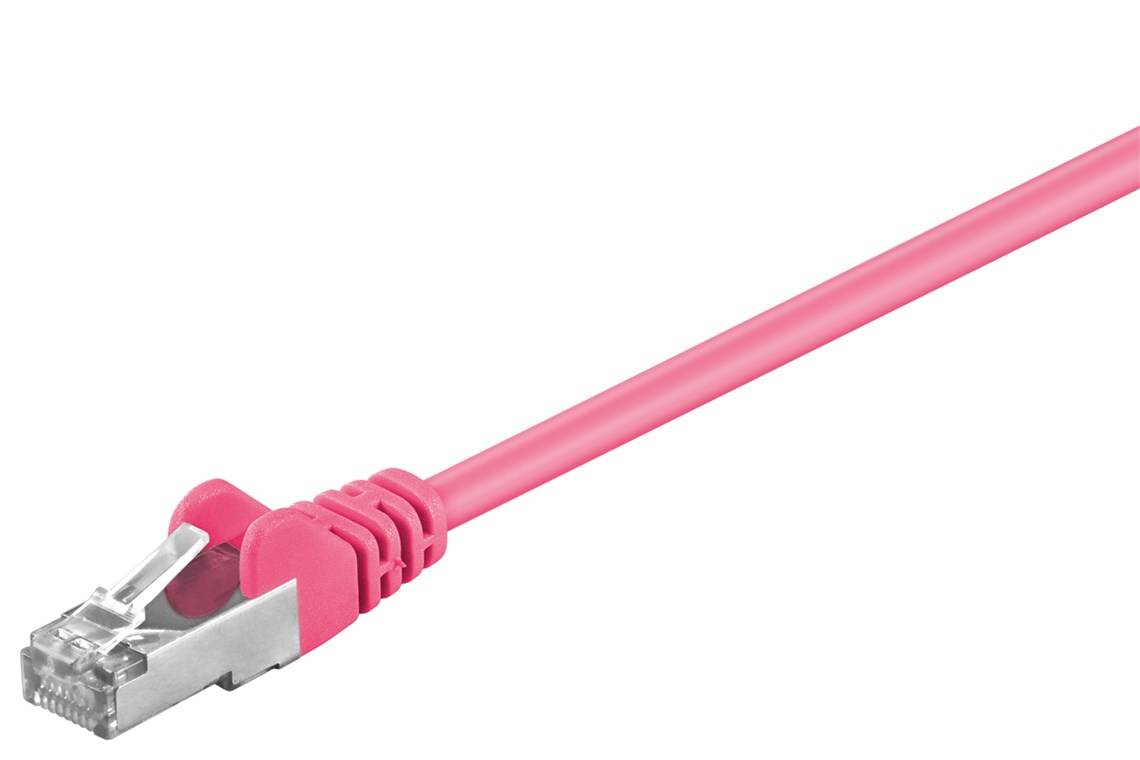 Goobay CAT 5e Patchkabel, SF/UTP, Magenta 3 m
