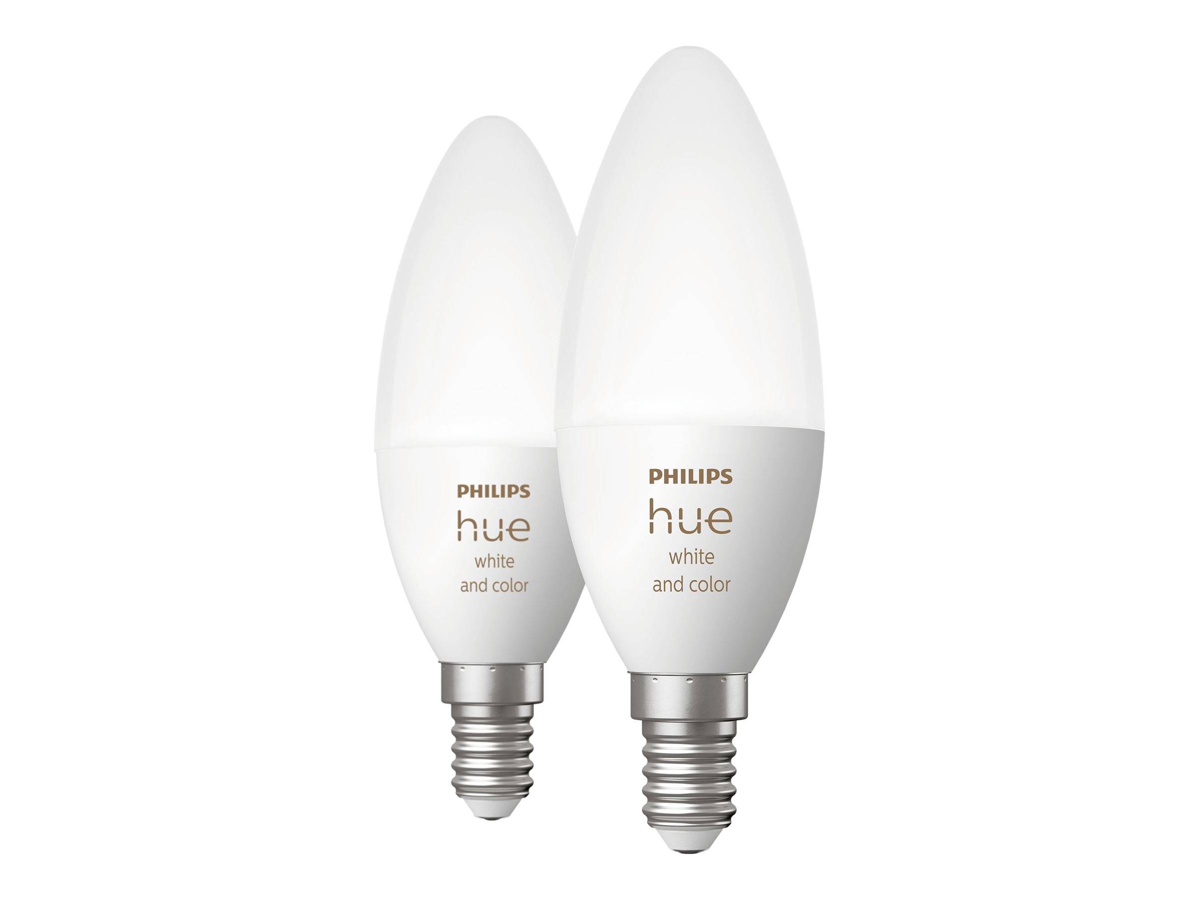 Philips Hue White & Col. Amb. Doppelpack E14 2x470lm-