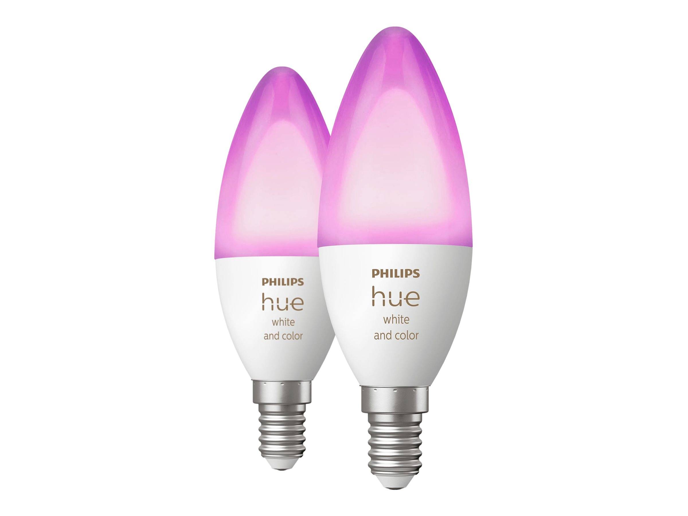 Philips Hue White & Col. Amb. Doppelpack E14 2x470lm-