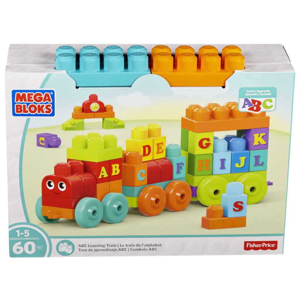 Mega Bloks Erste Bauarbeiter 60-teiliger ABC Lernzug ​​DXH35
