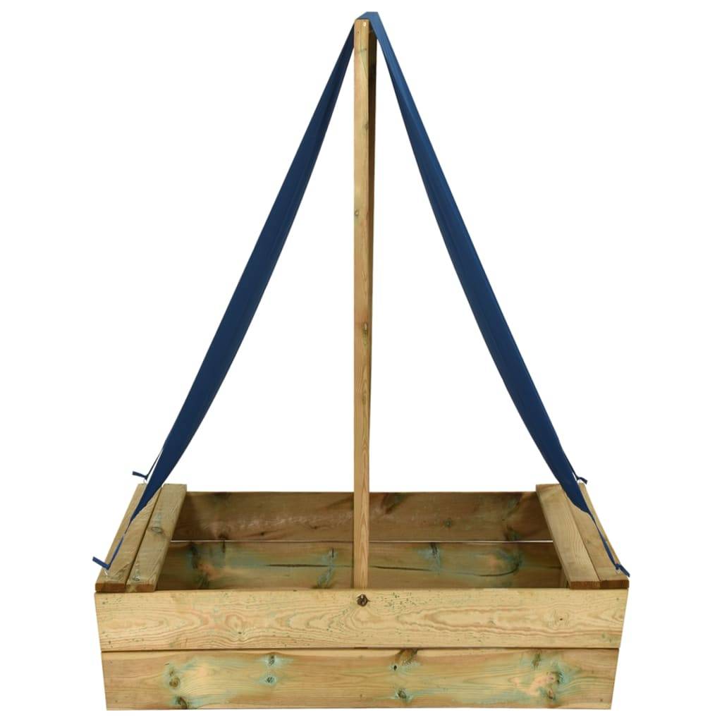 vidaXL Sandkasten mit Dach 80x60x97,5 cm Imprägniertes Kiefernholz