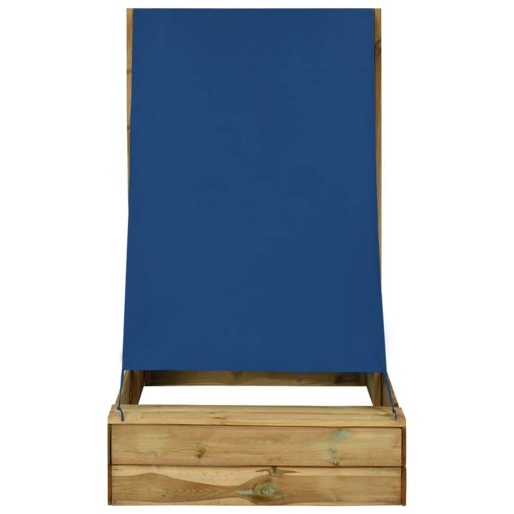 vidaXL Sandkasten mit Dach 80x60x97,5 cm Imprägniertes Kiefernholz