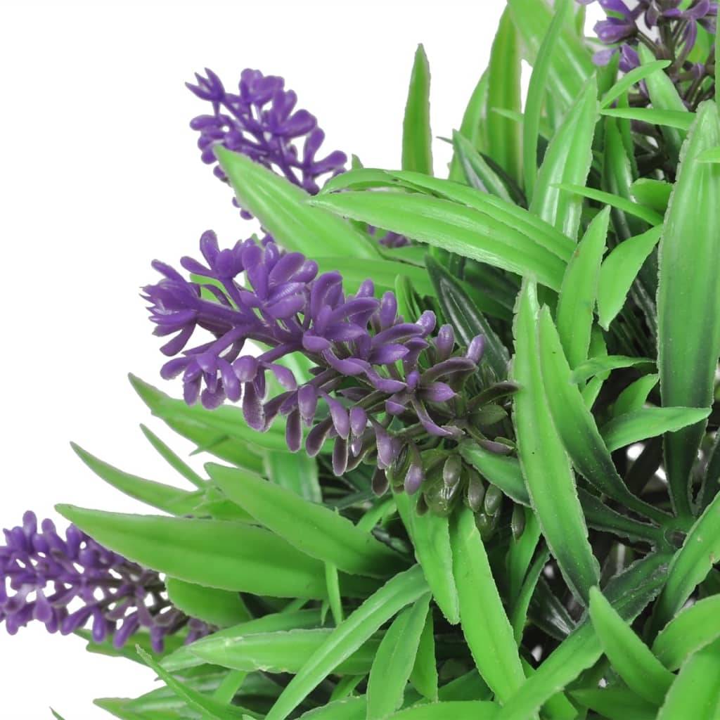 vidaXL Buchsbaumkugel mit Lavendel 2 Stk. Künstlich 28 cm
