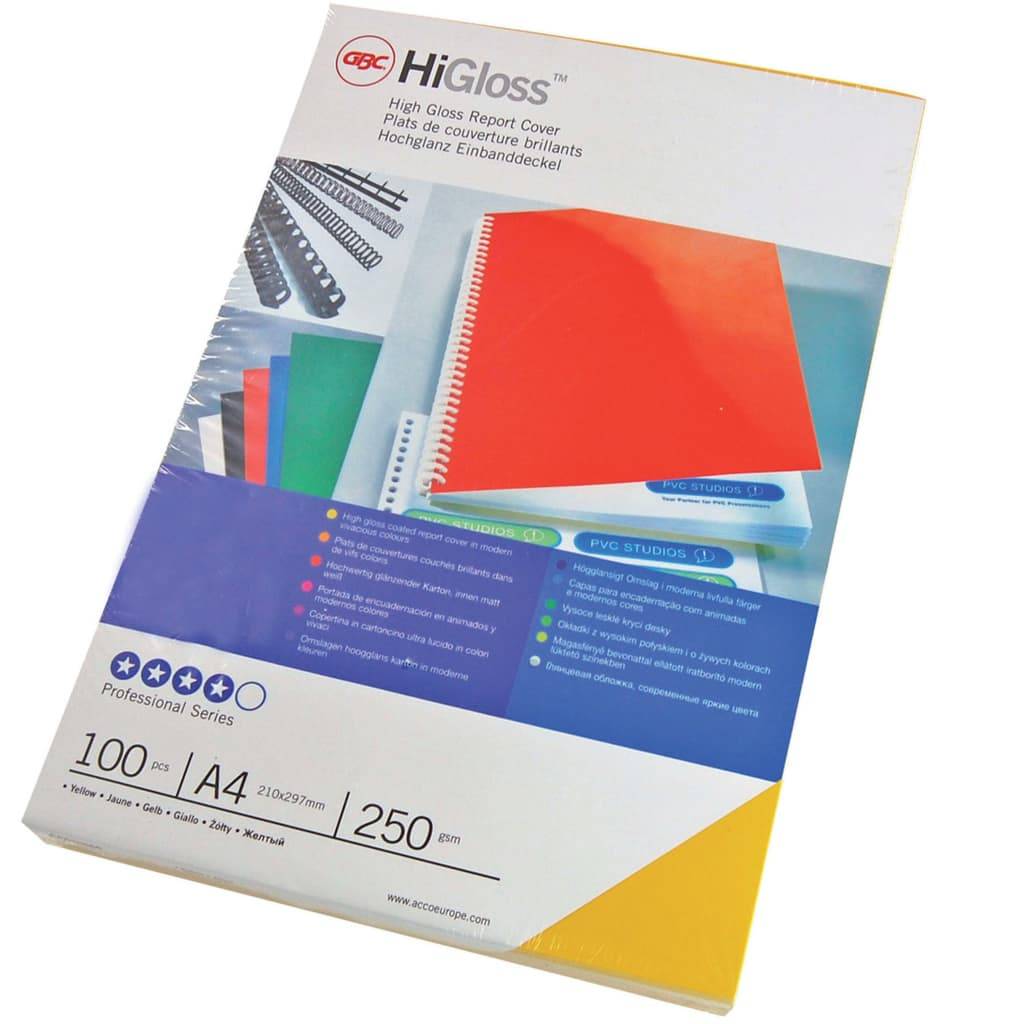 GBC Einbanddeckel-Set HiGloss A4 Weiß