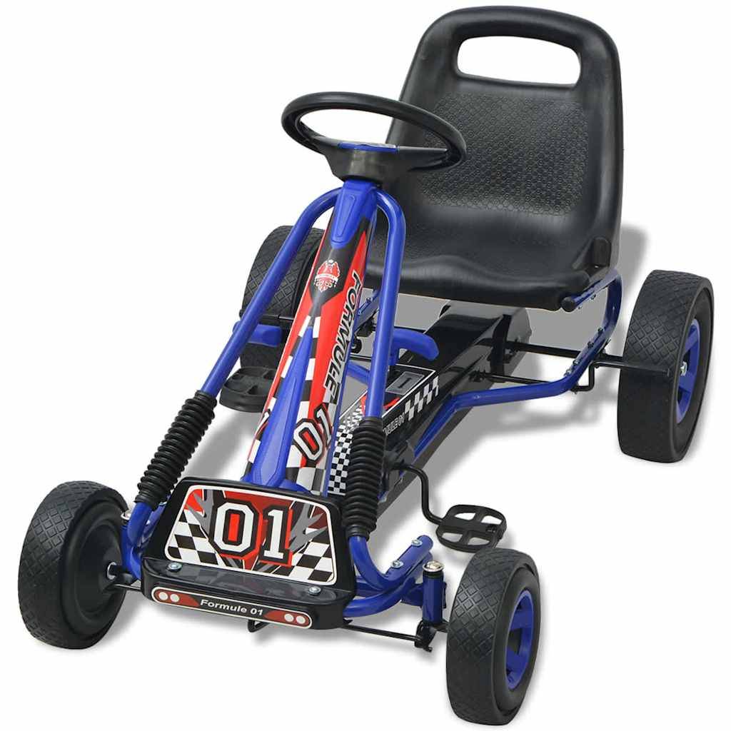 vidaXL Pedal Go-Kart mit verstellbarem Sitz Blau