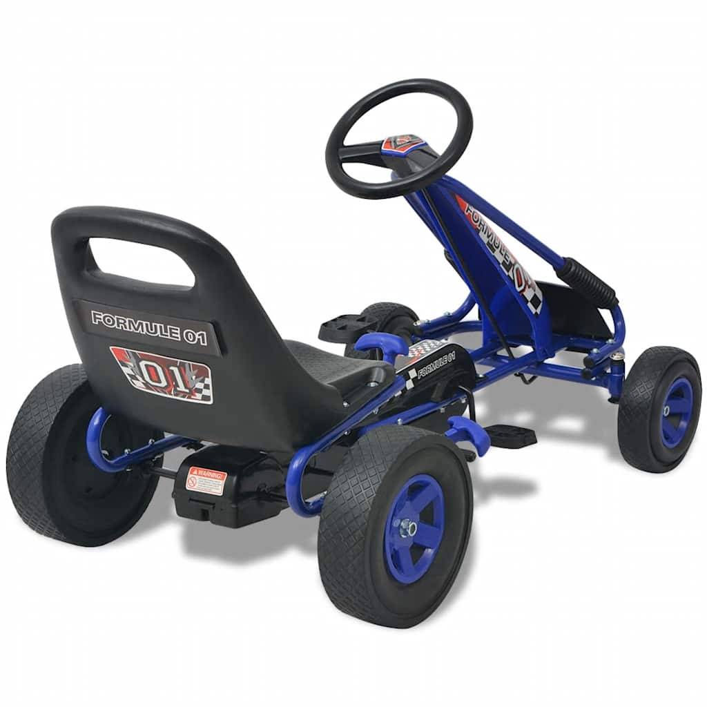 vidaXL Pedal Go-Kart mit verstellbarem Sitz Blau