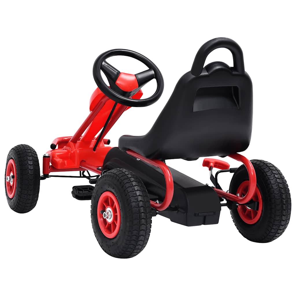 vidaXL Pedal Go-Kart mit Luftreifen Rot