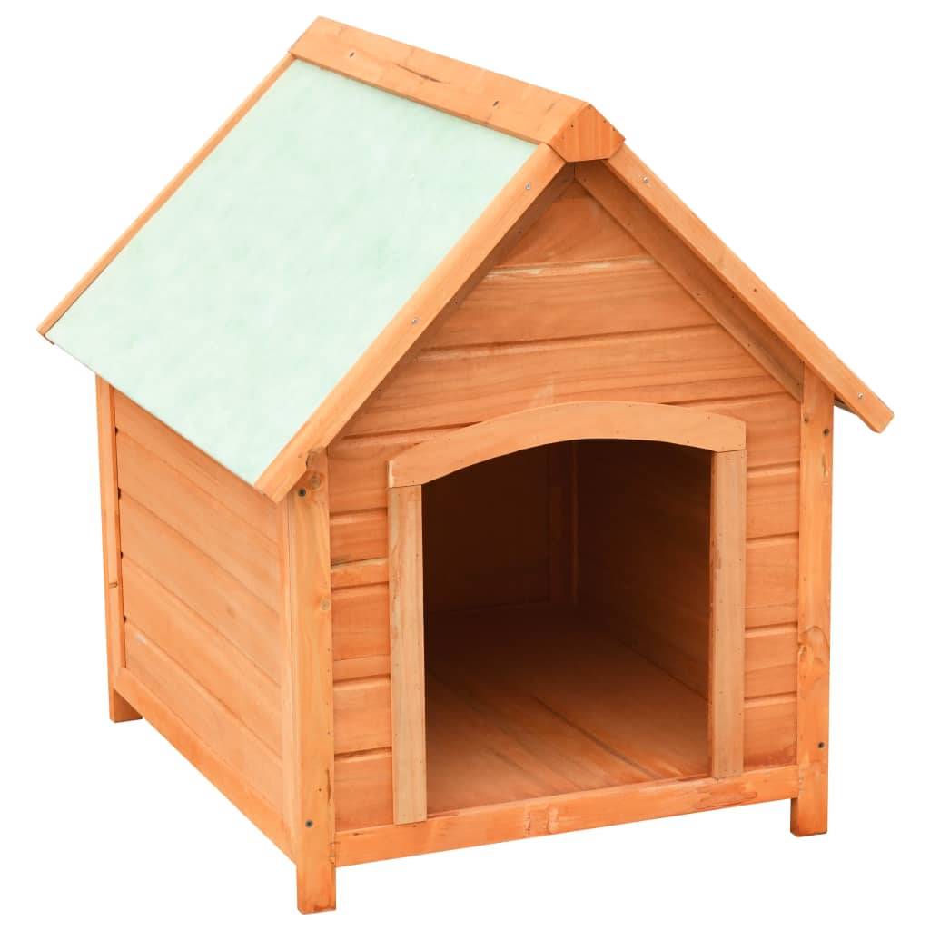 vidaXL Hundehütte Kiefernholz & Tannenholz Massiv 72x85x82 cm