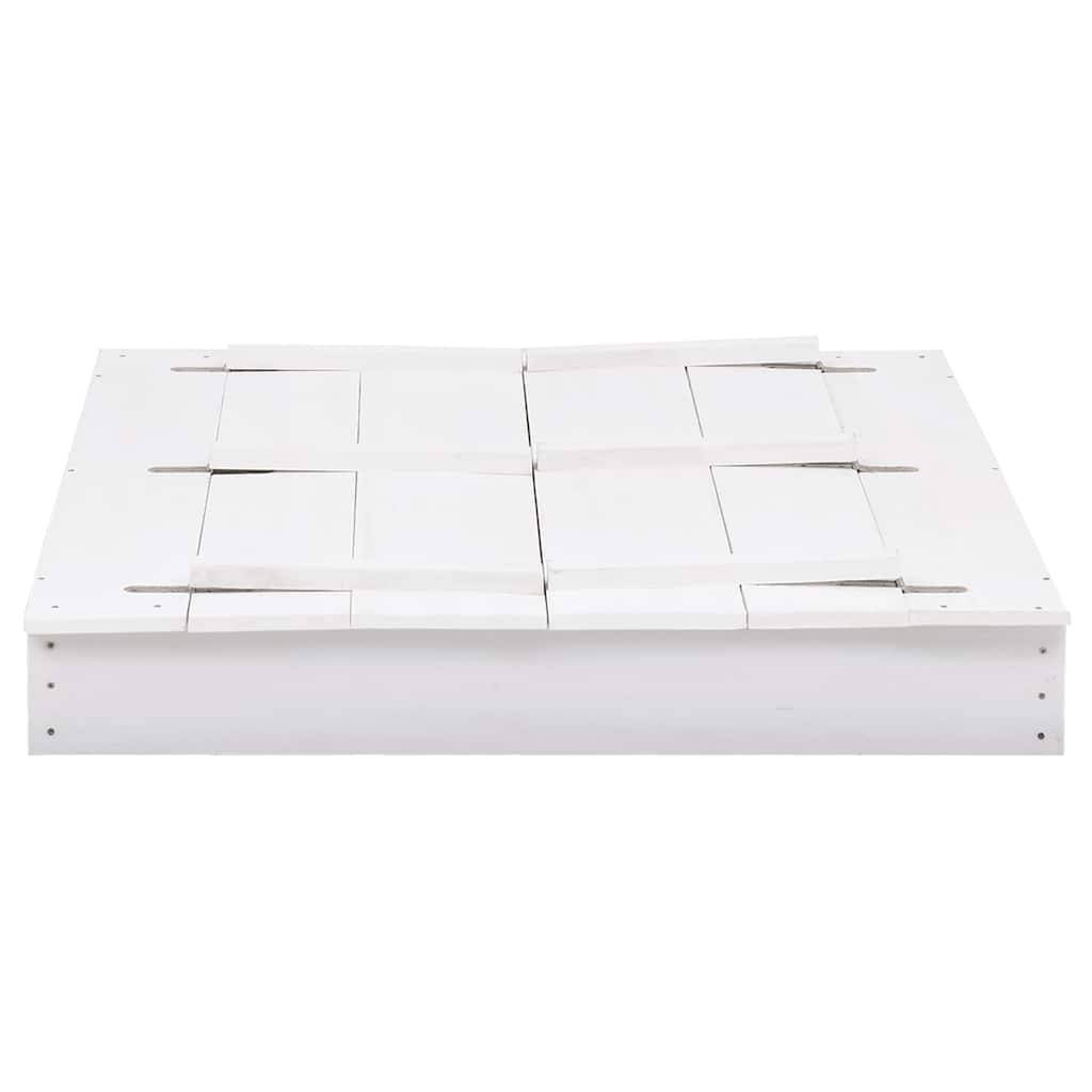 vidaXL Sandkasten Tannenholz Weiß 95x90x15 cm