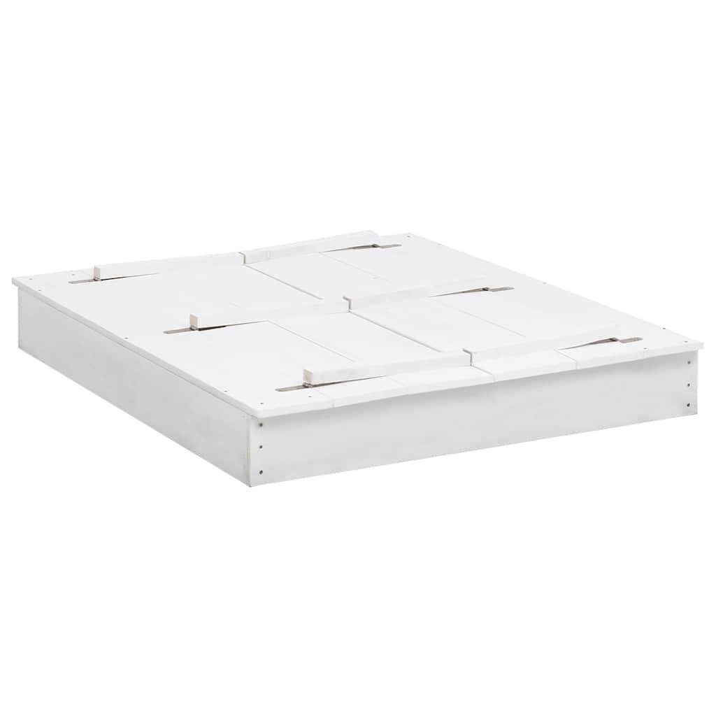 vidaXL Sandkasten Tannenholz Weiß 95x90x15 cm