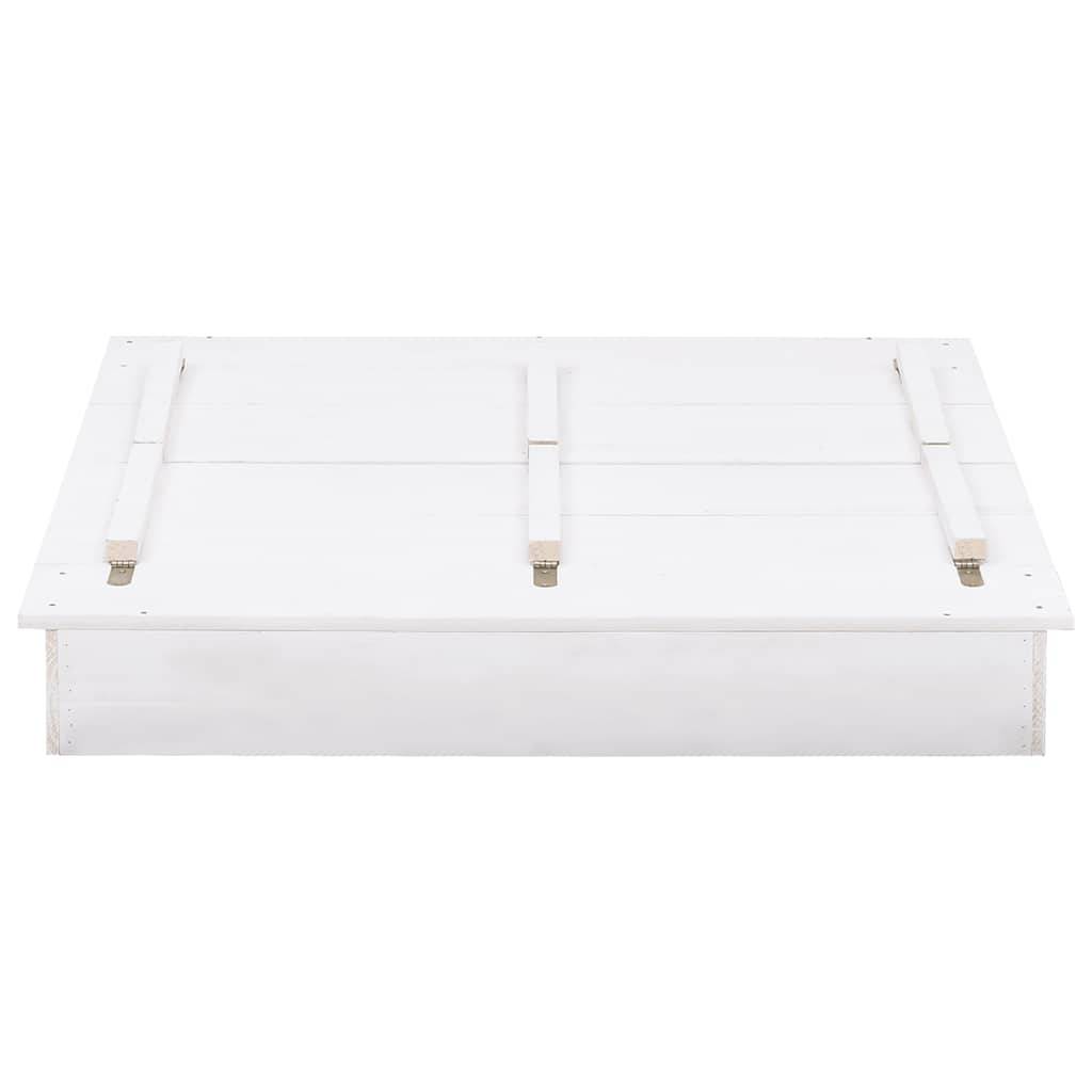 vidaXL Sandkasten Tannenholz Weiß 95x90x15 cm