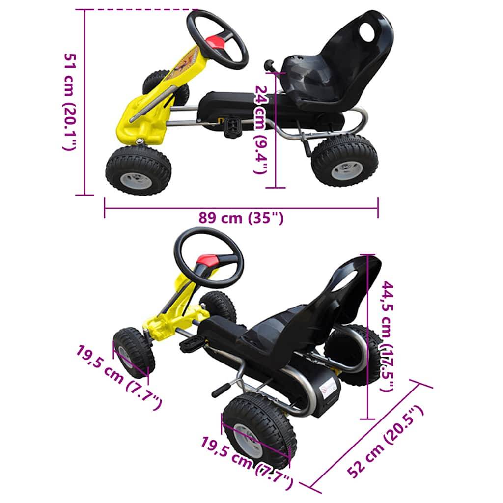vidaXL Pedal-Gokart Gelb