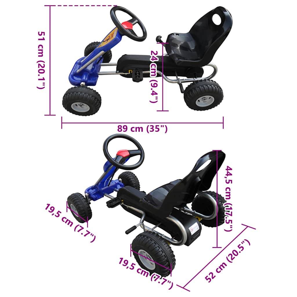 vidaXL Pedal-Gokart Blau