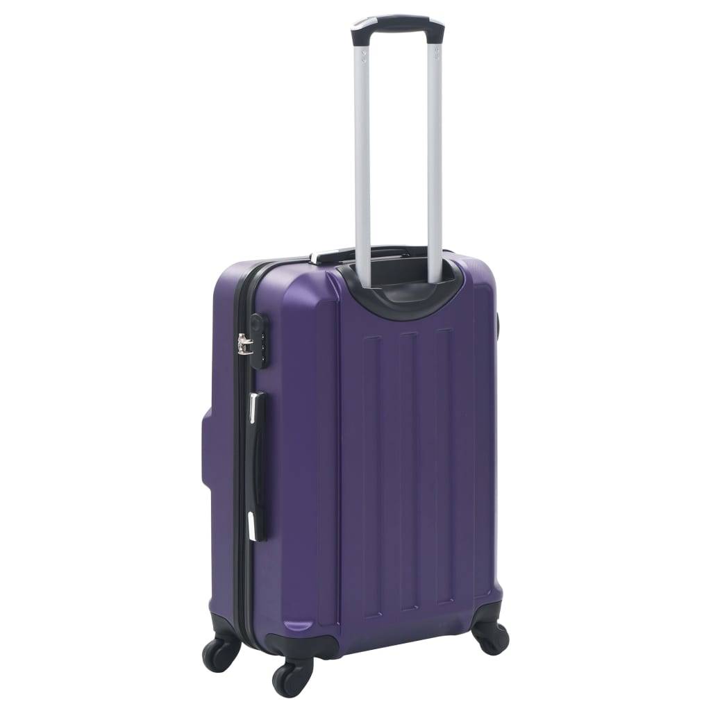 vidaXL Hartschalen-Trolley-Set 3 Stk. Lila ABS