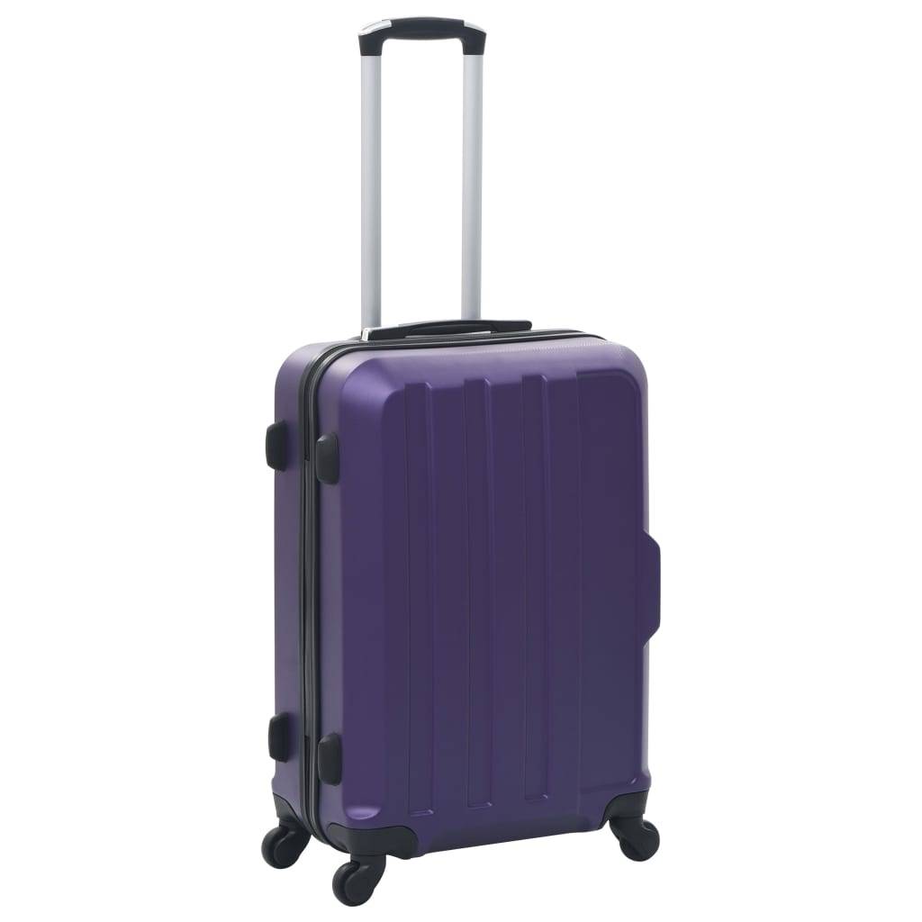 vidaXL Hartschalen-Trolley-Set 3 Stk. Lila ABS