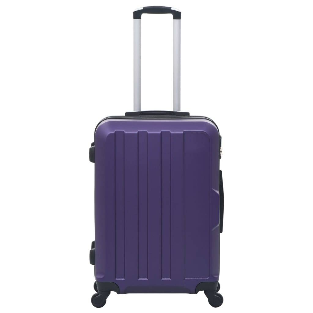 vidaXL Hartschalen-Trolley-Set 3 Stk. Lila ABS
