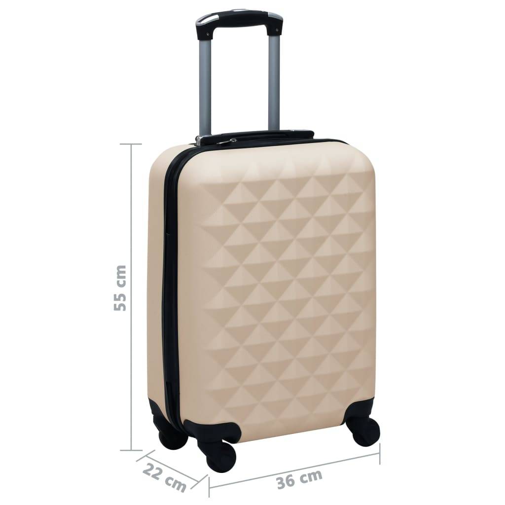 vidaXL Hartschalen-Trolley Golden ABS