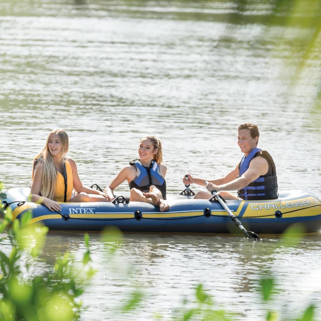 Intex Schlauchboot mit Rudern und Pumpe Challenger 3 68370NP