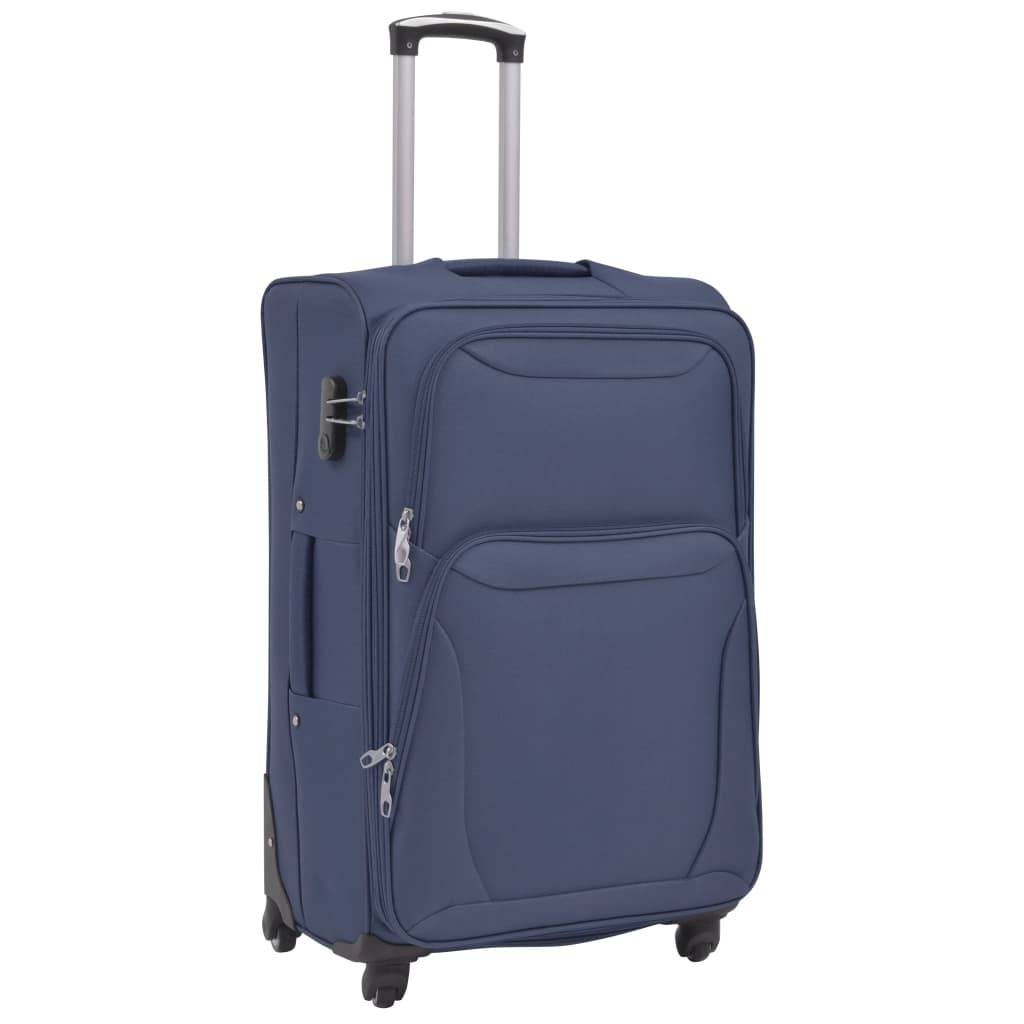 vidaXL 3-tlg. Weichgepäck Trolley-Set Marineblau