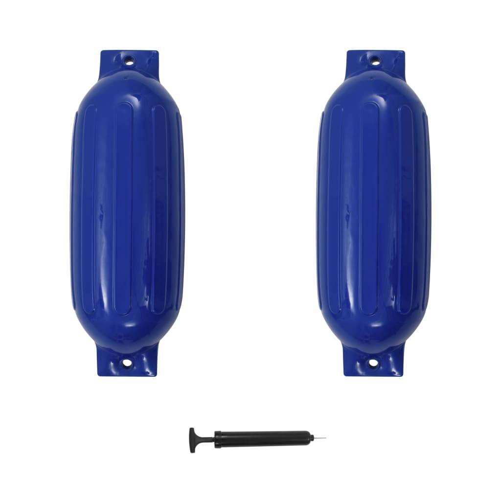 vidaXL Bootsfender 2 Stk. Blau 69x21,5 cm PVC
