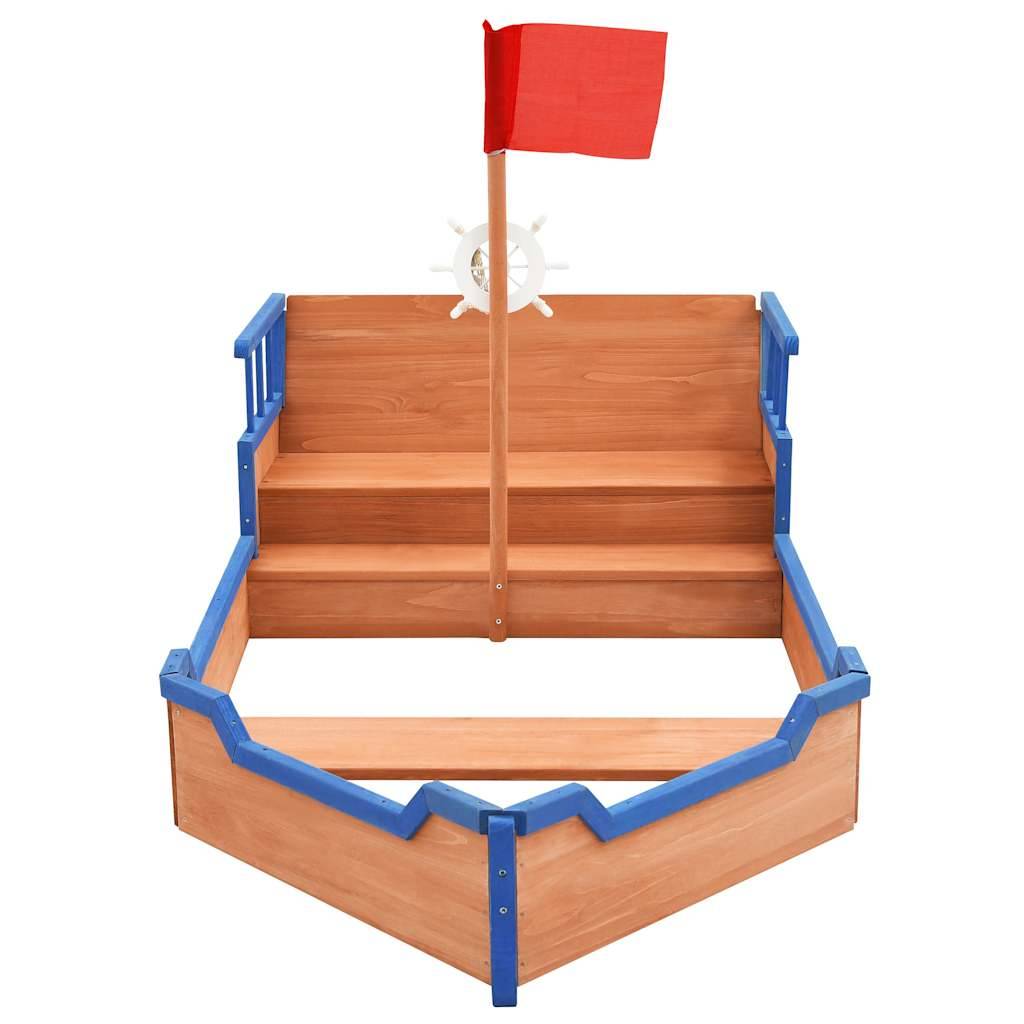 vidaXL Sandkasten Piratenschiff Tannenholz 190x94,5x101 cm
