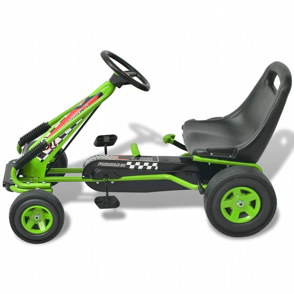 vidaXL Pedal Go-Kart mit verstellbarem Sitz Grün