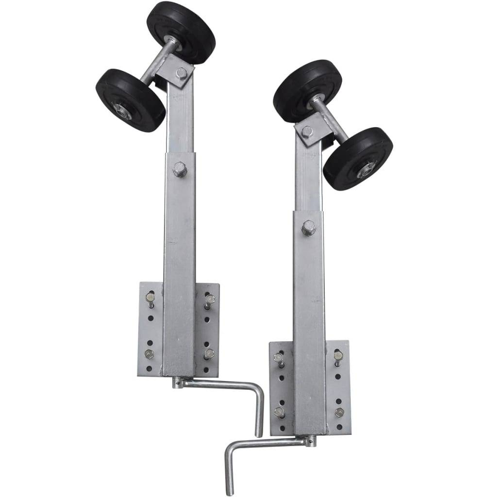 vidaXL Bootstrailer-Stützen Doppelrollen 2er-Set 59-84 cm