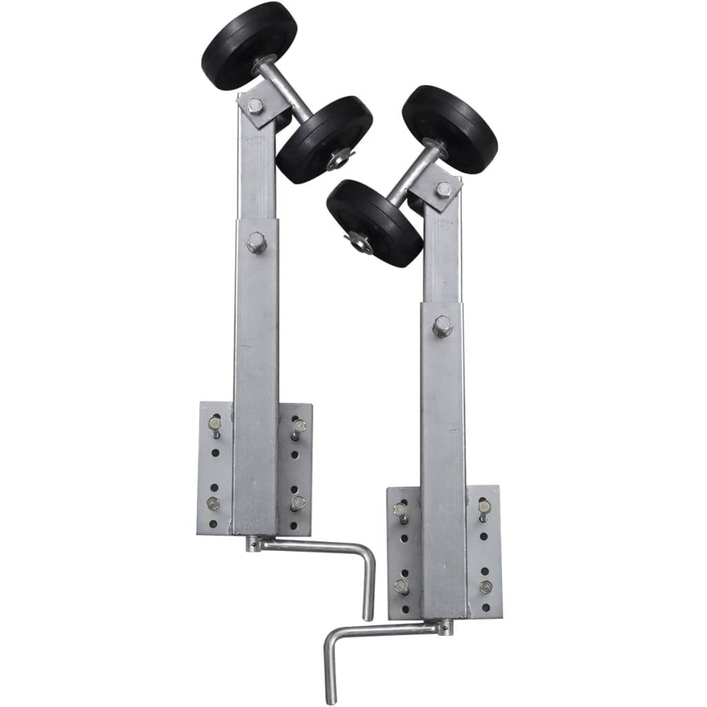 vidaXL Bootstrailer-Stützen Doppelrollen 2er-Set 59-84 cm