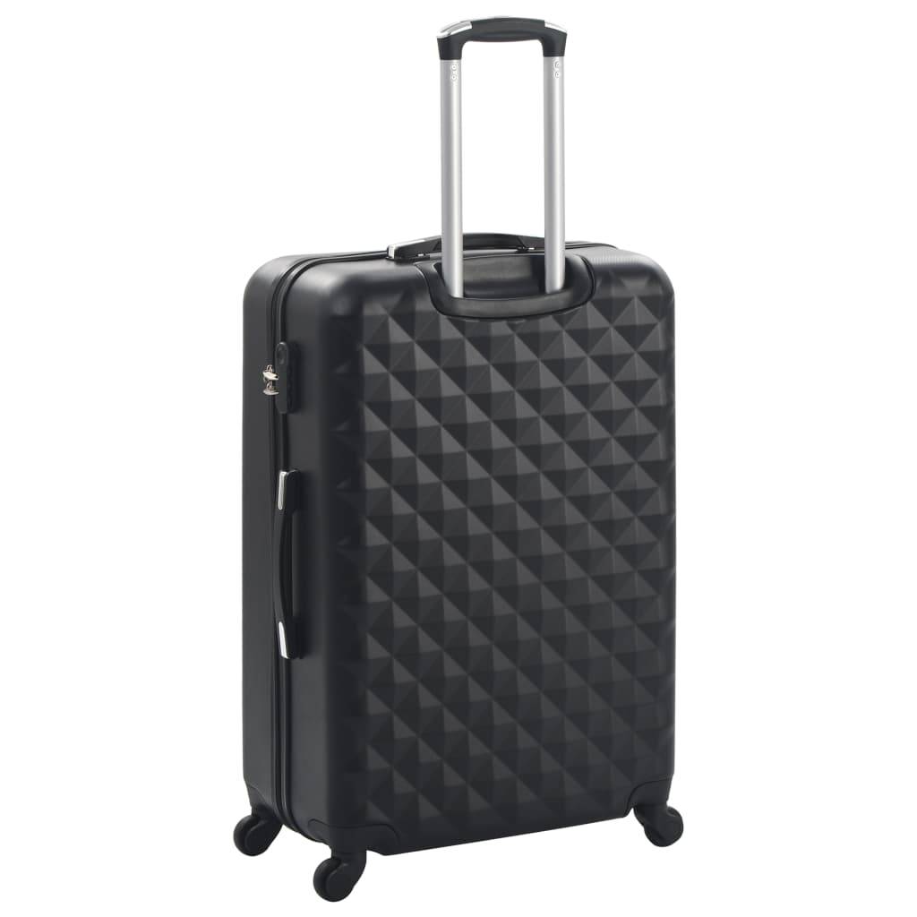 vidaXL Hartschalen-Trolley-Set 3 Stk. Schwarz ABS