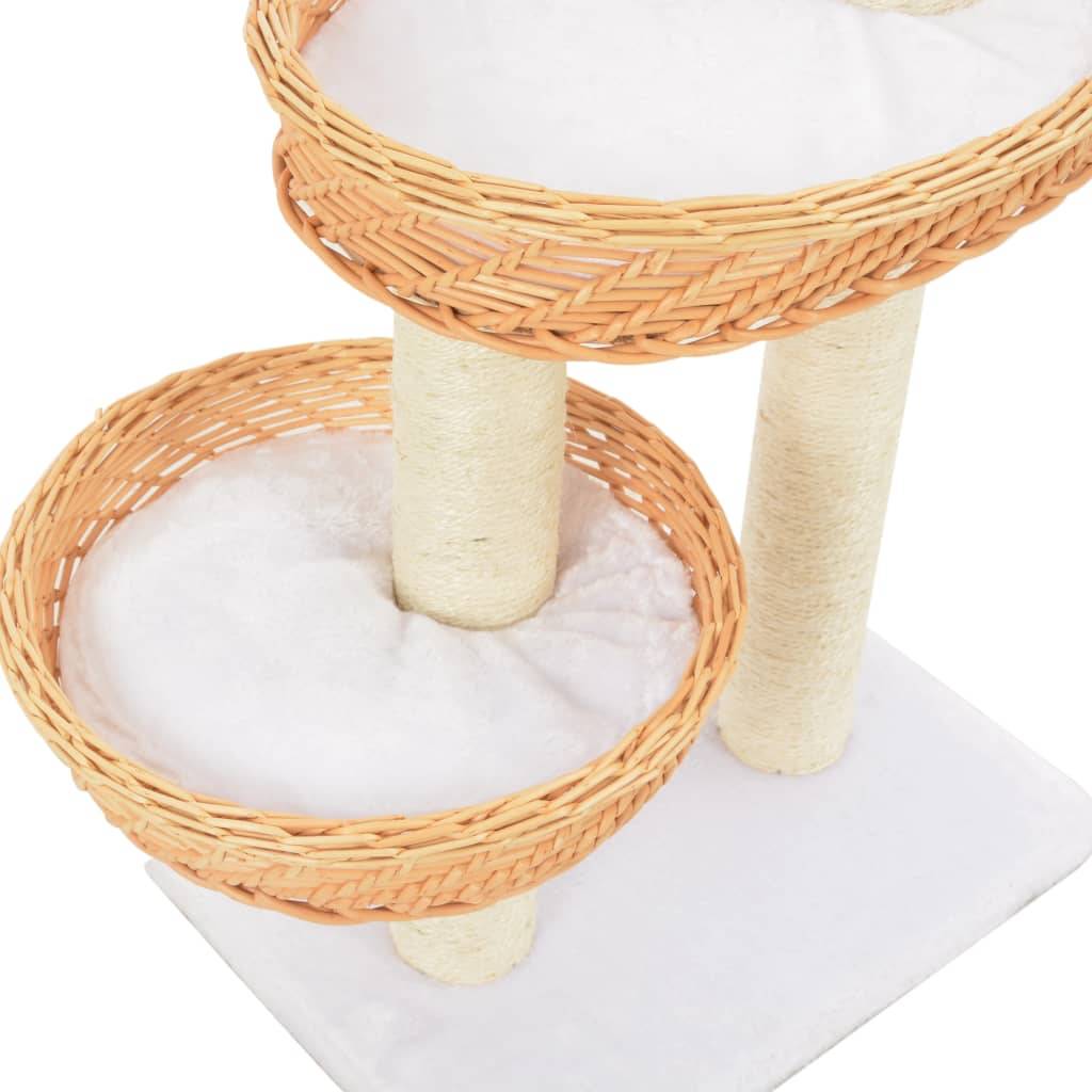vidaXL Katzen-Kratzbaum Sisal Natürliches Weidenholz