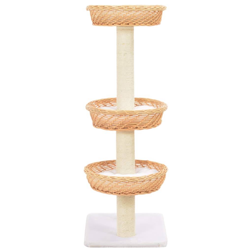vidaXL Katzen-Kratzbaum Sisal Natürliches Weidenholz