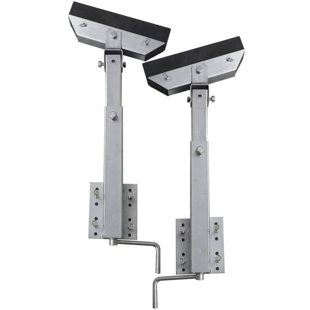vidaXL Bootstrailer-Stützen Vollgummi 2er-Set 63 - 88 cm