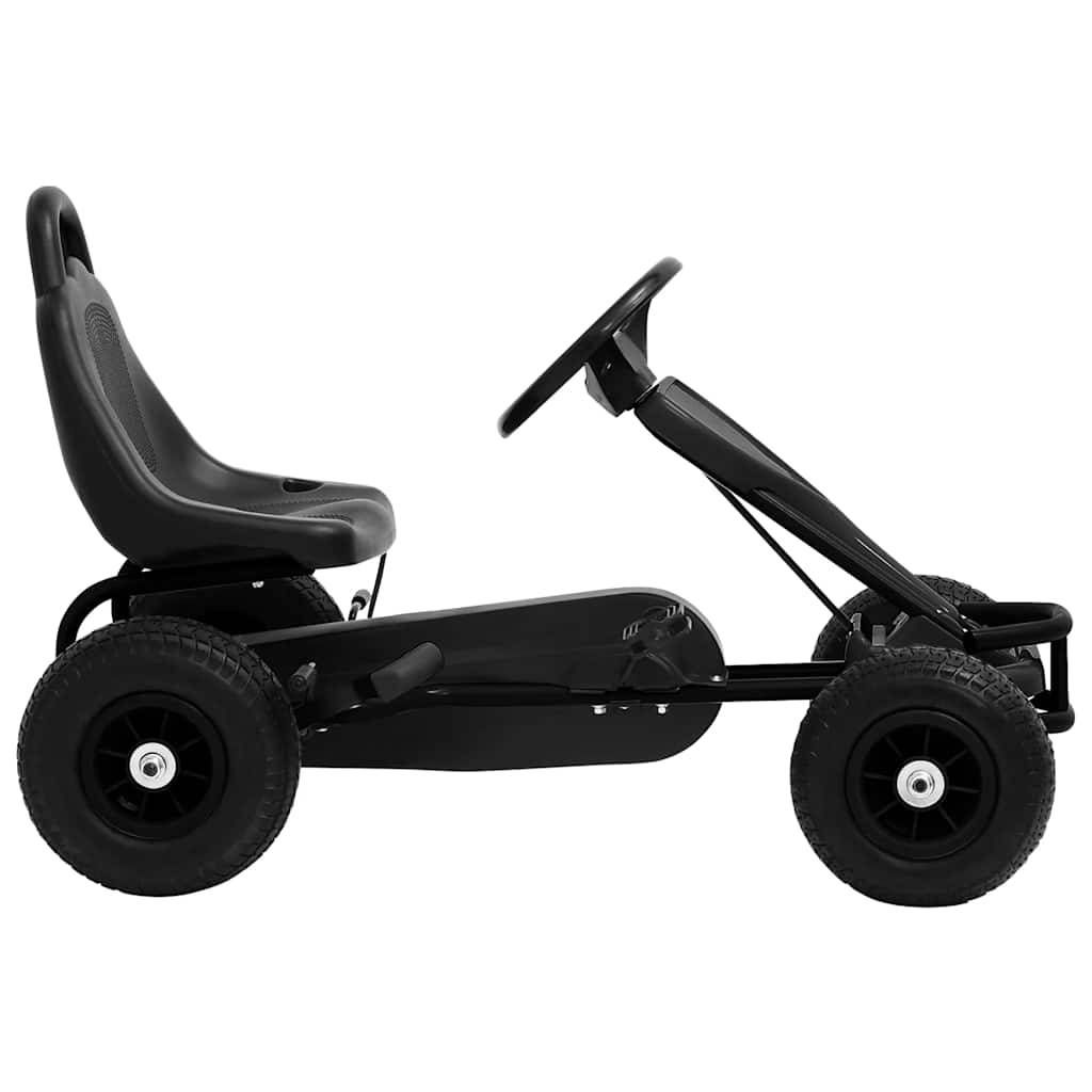 vidaXL Pedal Go-Kart mit Luftreifen Schwarz