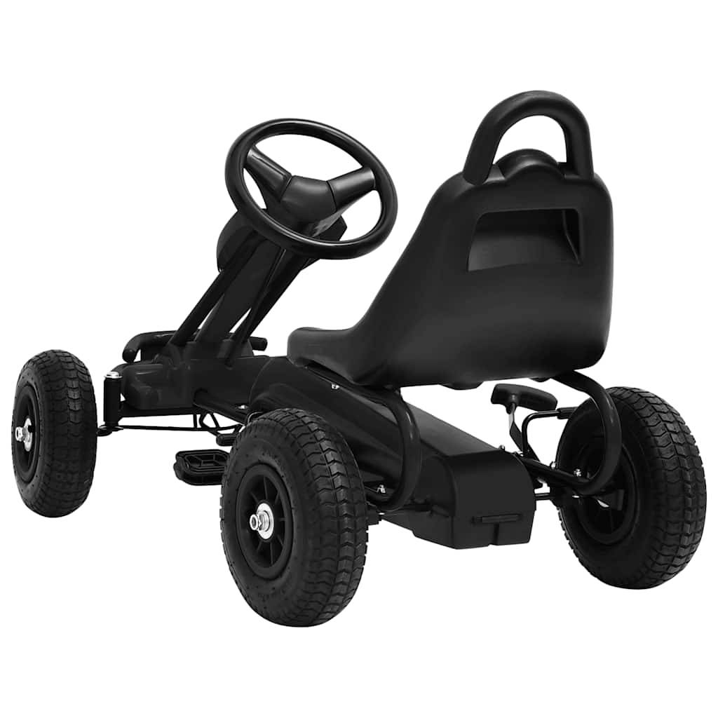 vidaXL Pedal Go-Kart mit Luftreifen Schwarz