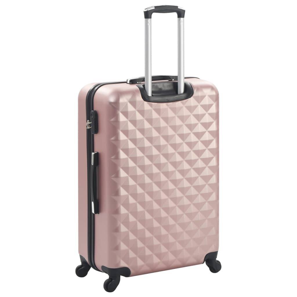 vidaXL Hartschalen-Trolley-Set 3 Stk. Roségold ABS