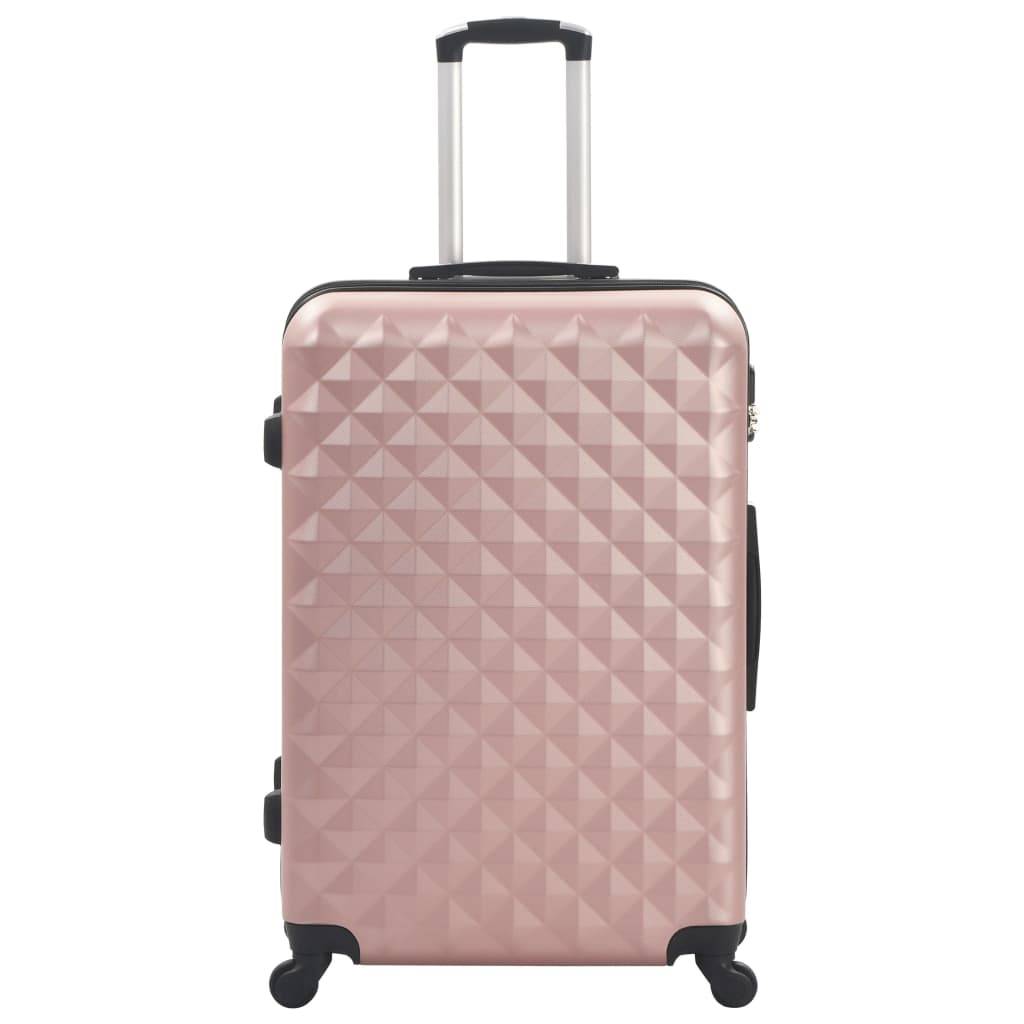vidaXL Hartschalen-Trolley-Set 3 Stk. Roségold ABS