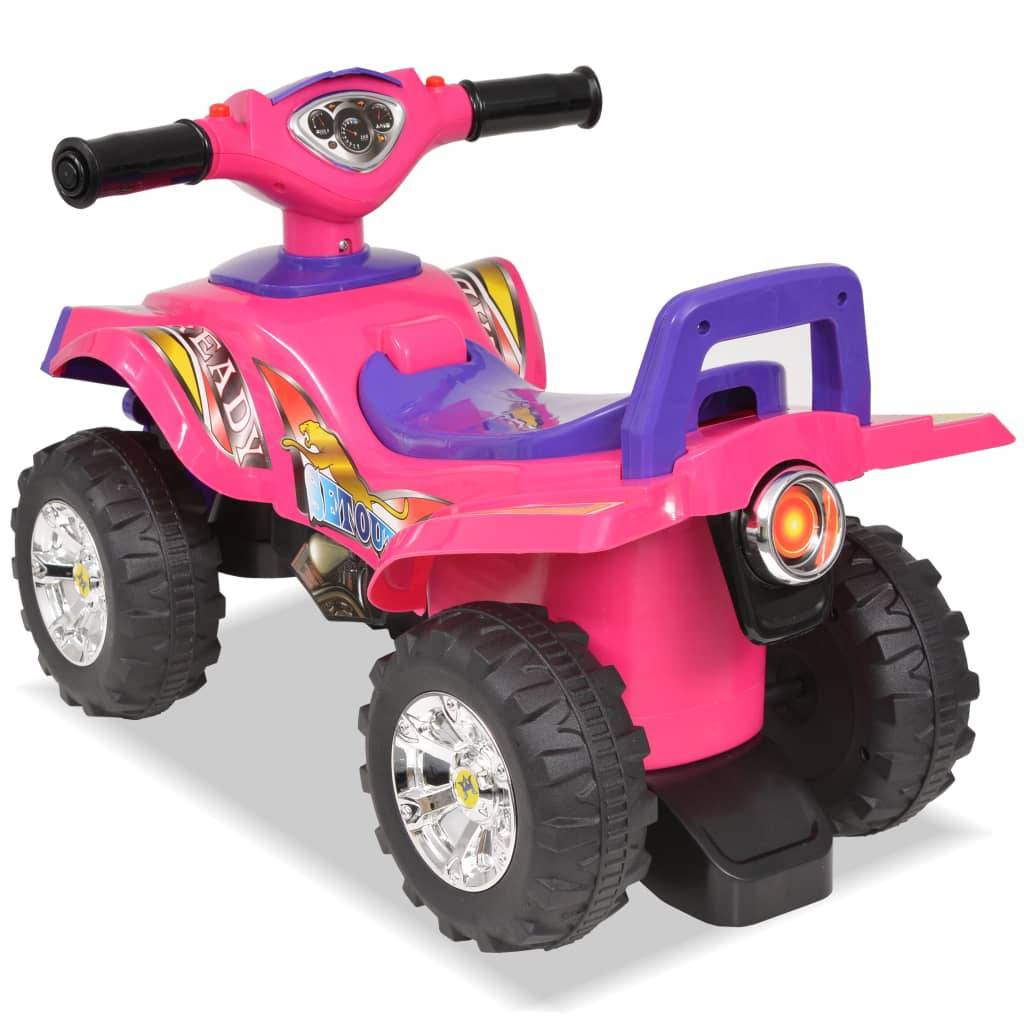 vidaXL Aufsitz-Quad für Kinder mit Sound und Licht Rosa und Lila