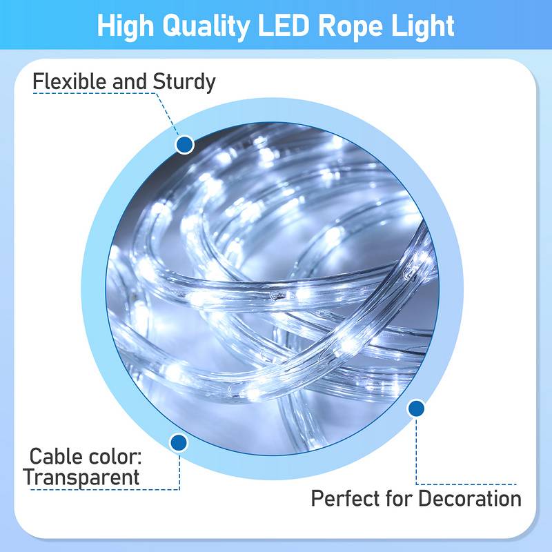LED Lichterschlauch Lichterschläuche Lichterkette Außen/Innen Lichtleiste Lichtschlauch 50M Kaltweiß