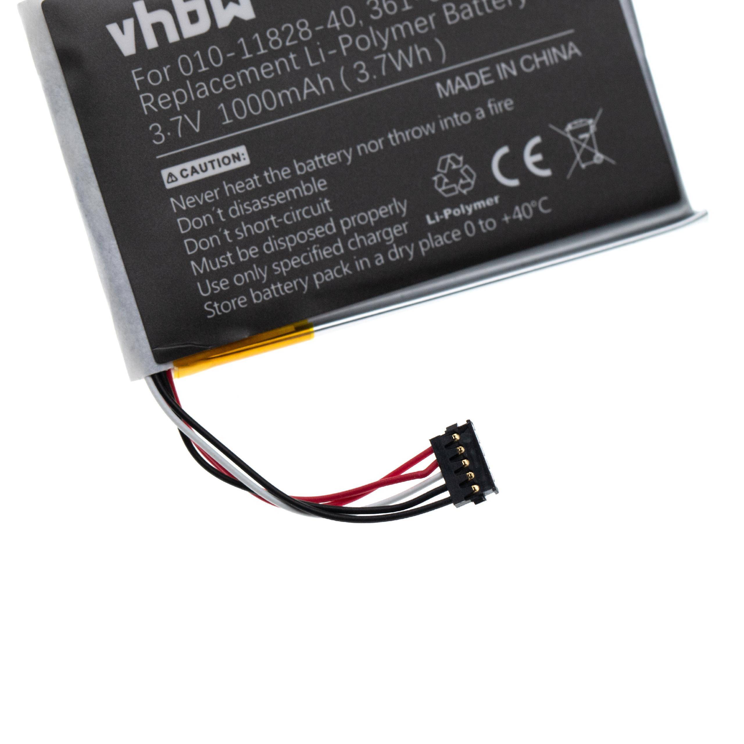 Akku für Garmin T 5 mini Hundehalsband Hunde-Trainer u.a. wie 010-11828-40 u.a. 1000mAh