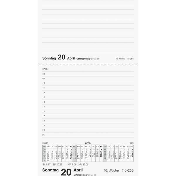 Tischkalender Merker 10,8x20,1cm PP dunkelblau 2023