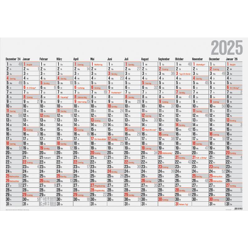 rido idé Wandkalender "Plakatkalender Office I" 2025