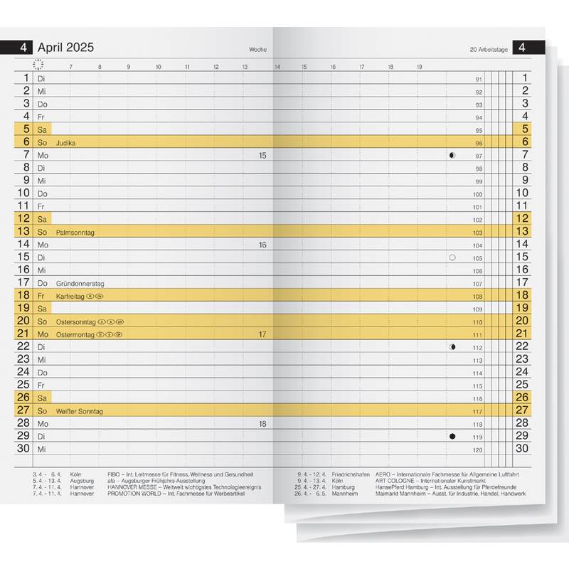 rido idé Kalender-Einlage für "Miniplaner d15", 2025