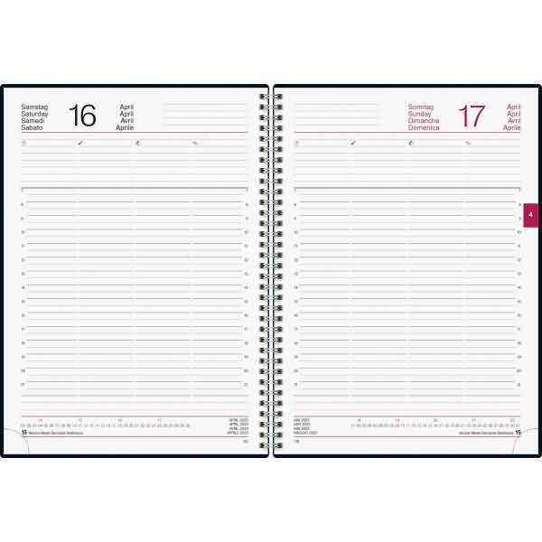 Buchkalender Conform 21x29,1cm 1 Tag/Seite Kunststoff schwarz 2023