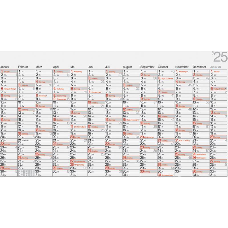 rido idé Wandkalender "Plakatkalender young design XL", 2025